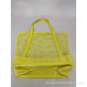 Saco de compras amarelo grande